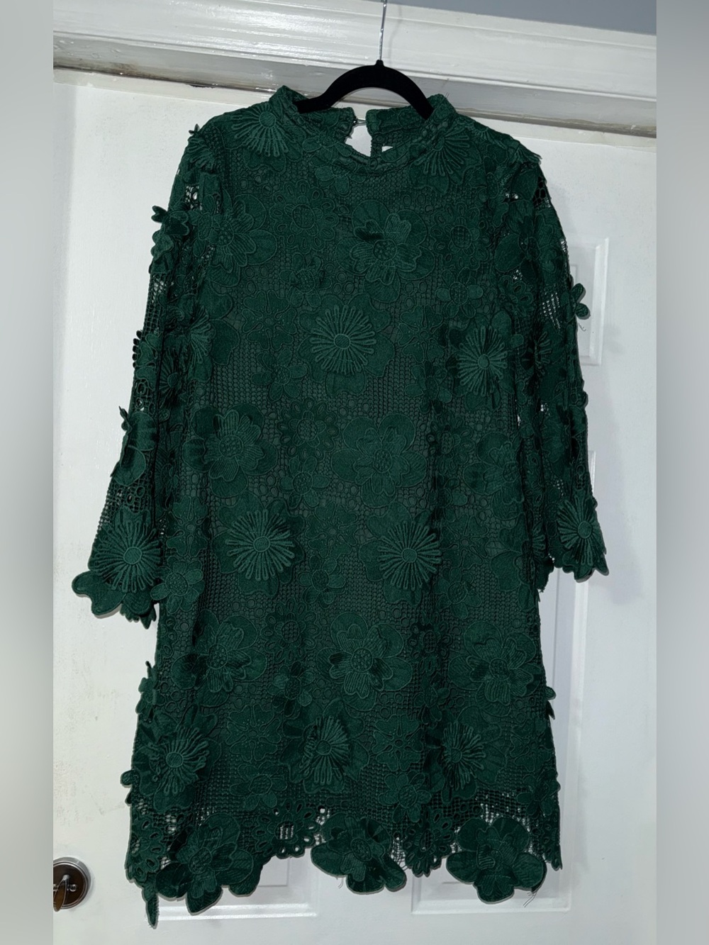 Shop The Mint Green 3D Floral Lace Overlay Dress Small Wedding Holiday - Picture 7 of 16